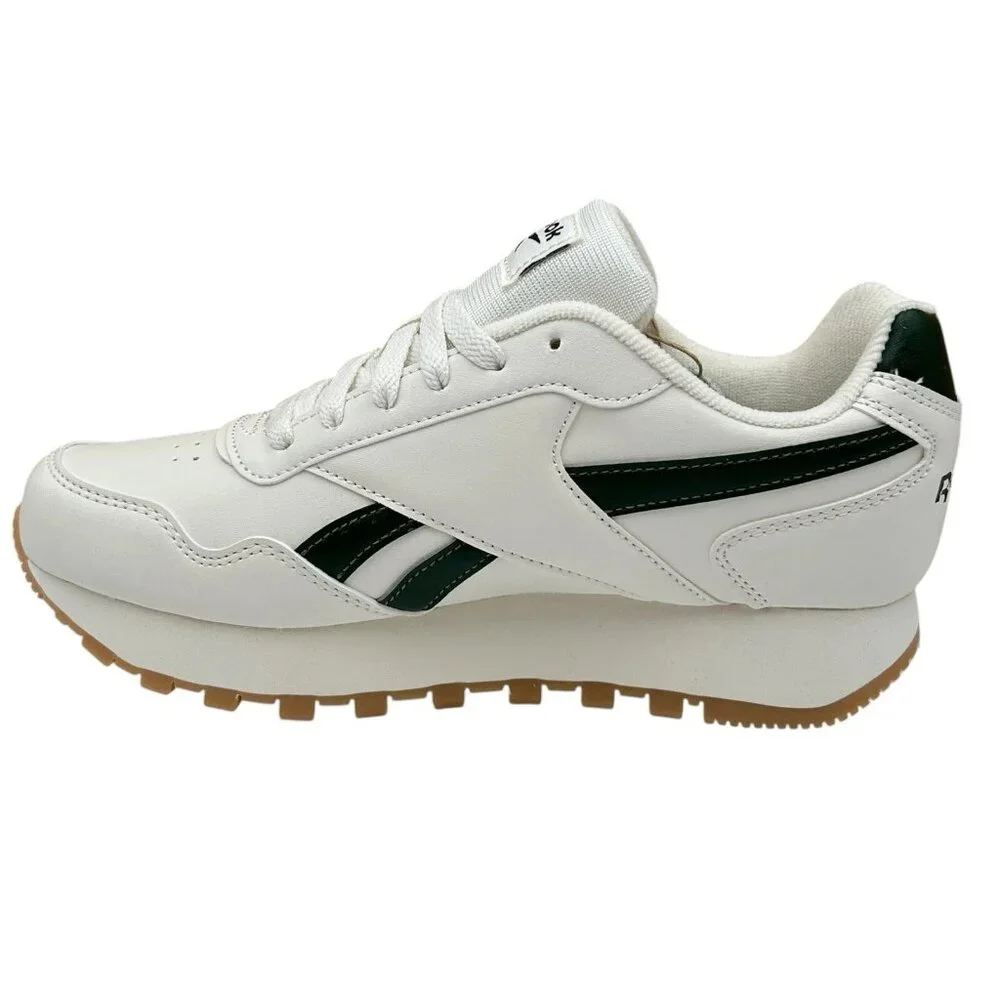Reebok Harman Women’s Classic Style‎ Sneakers 8 White- Chalk-Green Cushioned